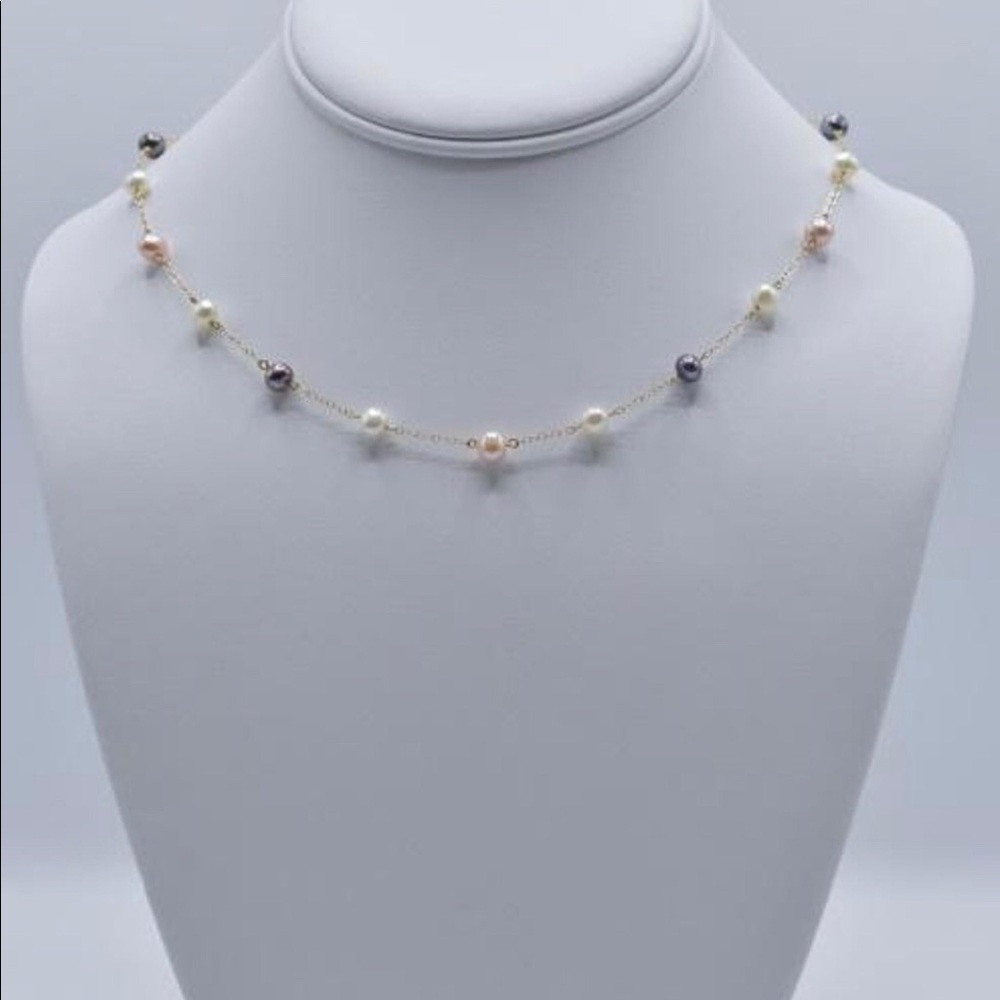 Peter Brams multicolored 14k pearl necklace
